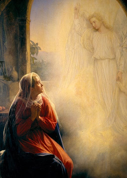 The Annunciation (Joyful Mysteries) - Carl Heinrich Bloch - 1865