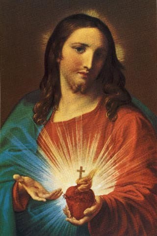 Painting - Sacred Heart of Jesus - Pompeo Batoni - 1767