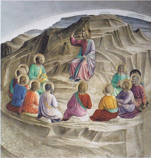 Painting - Sermon on the Mount - Fra Angelico - 1437