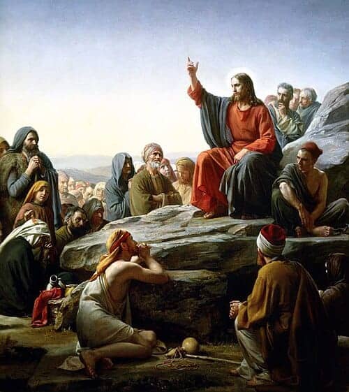 Painting - The Sermon on the Mount - Carl Bloch - 1877