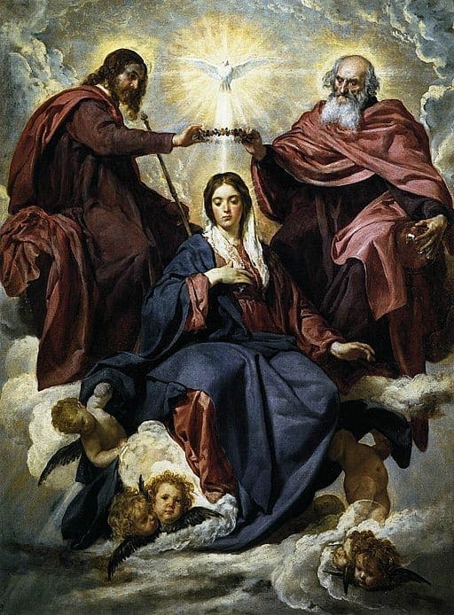 Coronation of the Virgin (Sunday Rosary) - Diego Velázquez - 1635